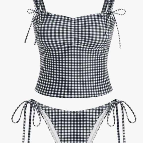 Tummy Control 2 Piece Bikini Swimsuits - Picture 1 of 9